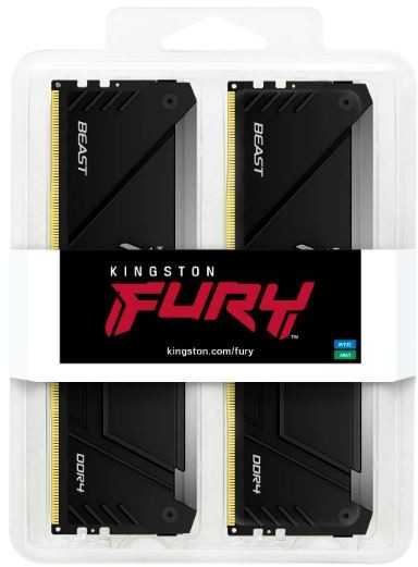 RAM Kingston KF432C16BB2AK4/32 32GB 3200MT/s DDR4 CL16 DIMM (Kit of 4) FURY Beast RGB | Kingston