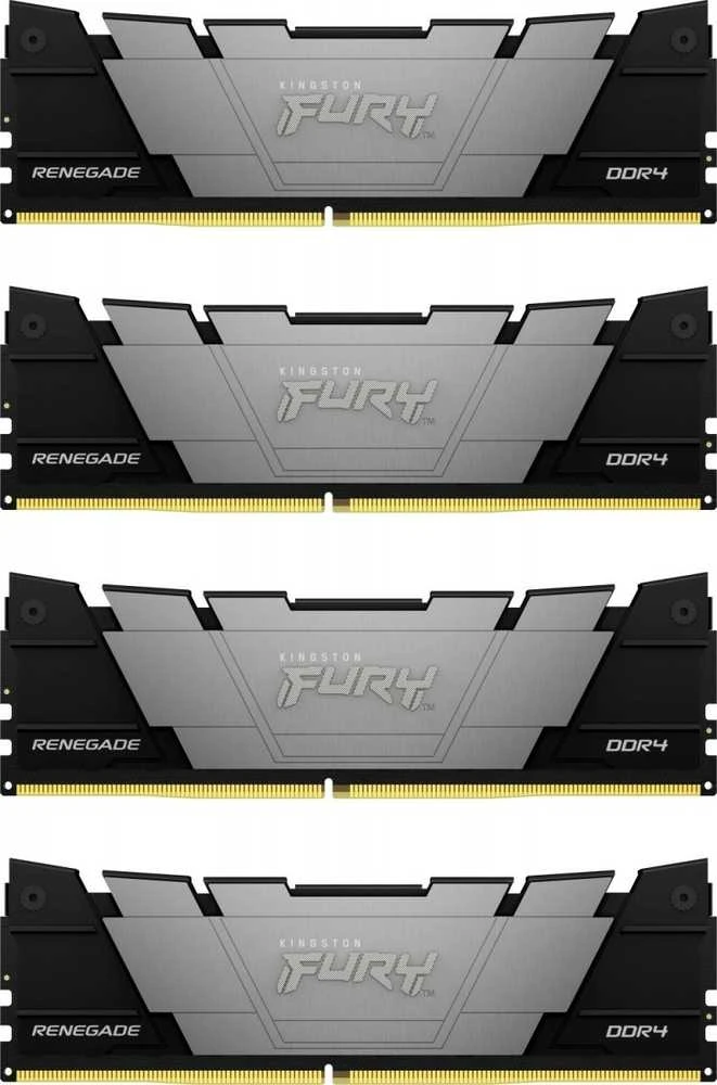 RAM Kingston KF436C16RB12K4/64 64GB 3600MT/s DDR4 CL16 DIMM (Kit of 4) 1Gx8 FURY Renegade Juodas | Kingstonas