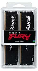 RAM „Kingston Technology FURY Beast“ 128 GB 5600 MT/s DDR5 CL40 DIMM atmintis (2 vnt. rinkinys) Juodas