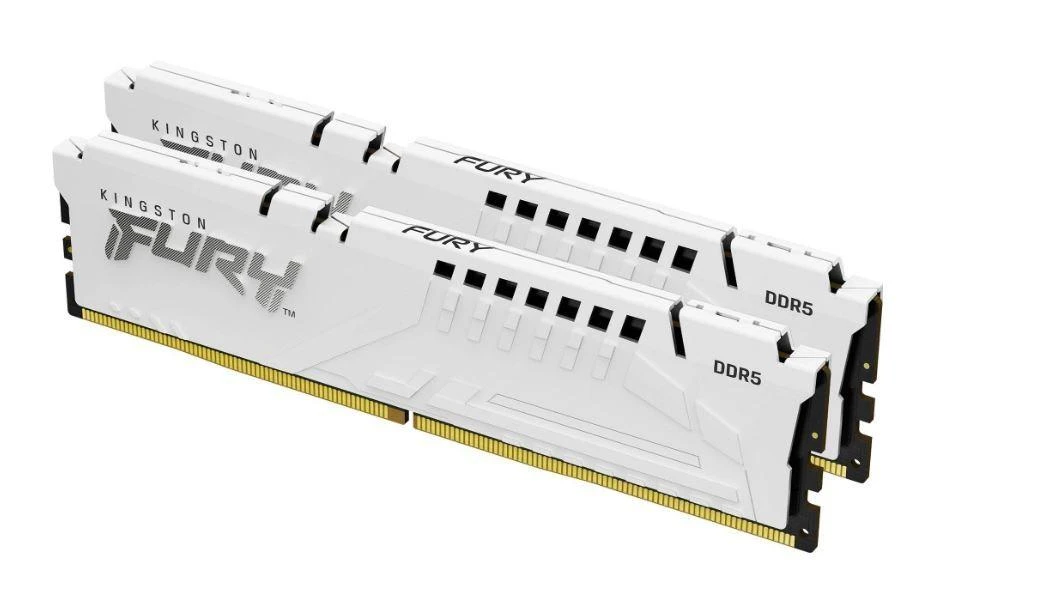 Dvi baltos Kingston FURY DDR5 operatyviosios atminties plokštės