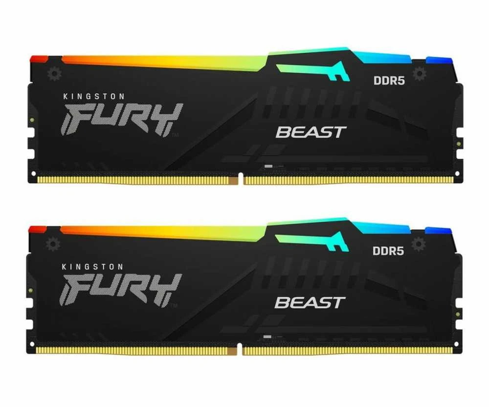 RAM KINGSTON 32GB 6000MT/s DDR5 CL36 DIMM FURY Beast RGB EXPO rinkinys (2 vnt.)