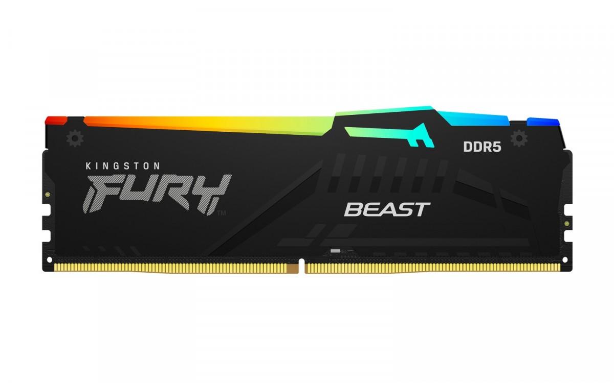 Vidinė atmintis (RAM) KINGSTON 16GB 5200MHz DDR5 CL40 DIMM Kit of 2 FURY Beast RGB