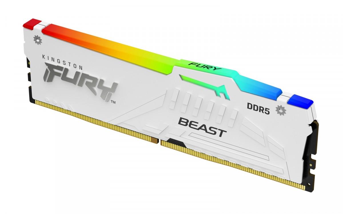 RAM „Kingston Technology FURY Beast“ 32 GB 6000 MT/s DDR5 CL36 DIMM atmintis (2 vnt. rinkinys) Baltas RGB EXPO