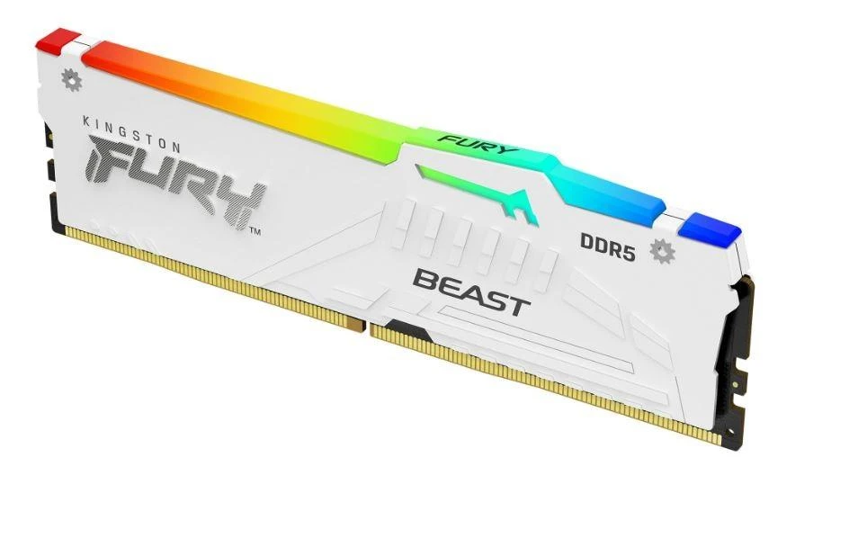 Kingston FURY Beast balta DDR5 operatyvioji atmintis su RGB