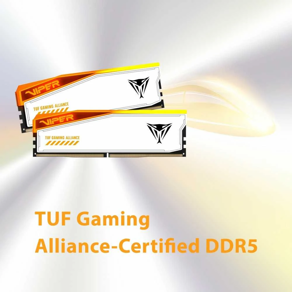 Patriot Viper Elite 5 DDR5 operatyvioji atmintis su TUF logotipu