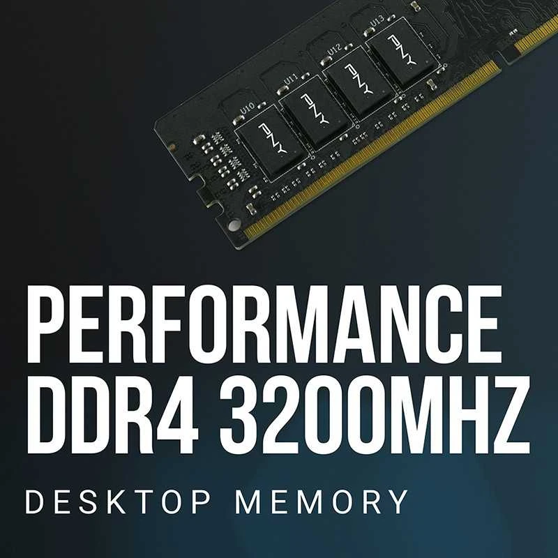 PNY DDR4 atminties modulis su mikroschemų žymėjimu