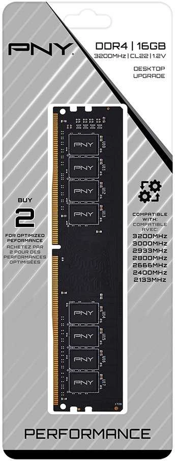 RAM PNY MD16GSD43200-TB atminties modulis 16 GB 1 x 16 GB DDR4 288-pin DIMM