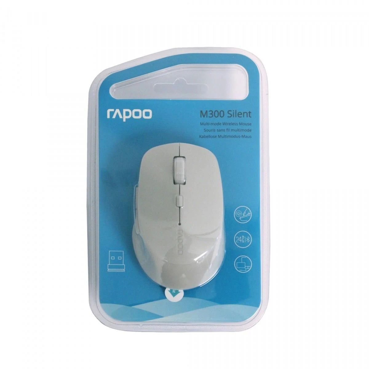 Rapoo Belaidė pelė 2,4 GHz + BT M300 pilka