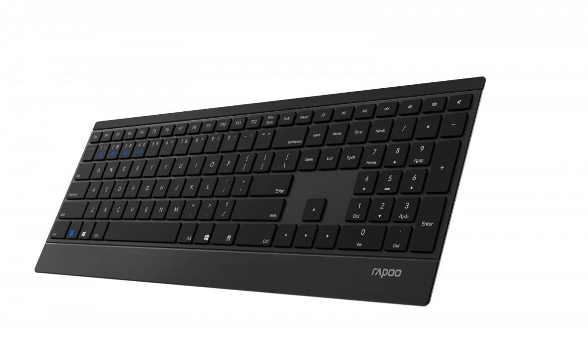 Klaviatūra Rapoo E9500M belaidė 100% (full-size) juoda