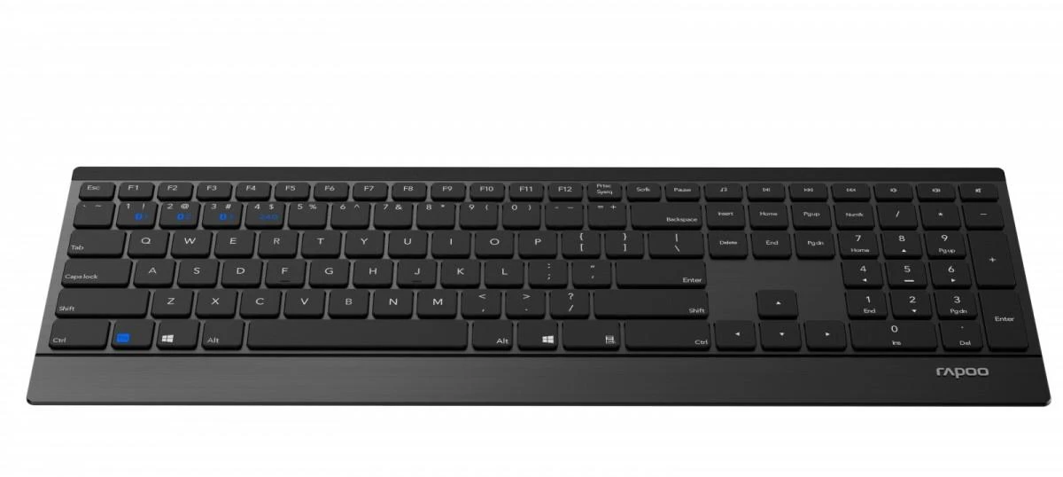Klaviatūra Rapoo E9500M belaidė 100% (full-size) juoda