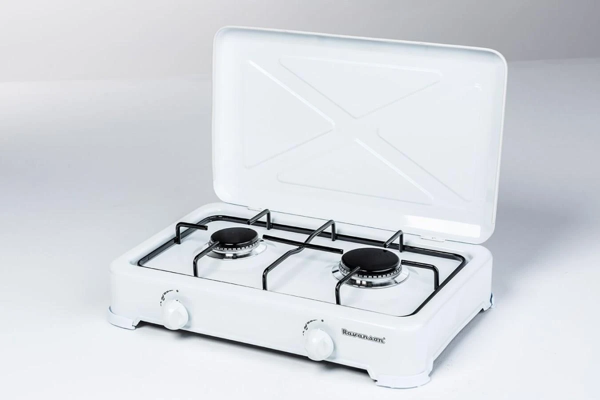 Ravanson K-02T kaitlentė Baltas Countertop Gas 2 zona(s)