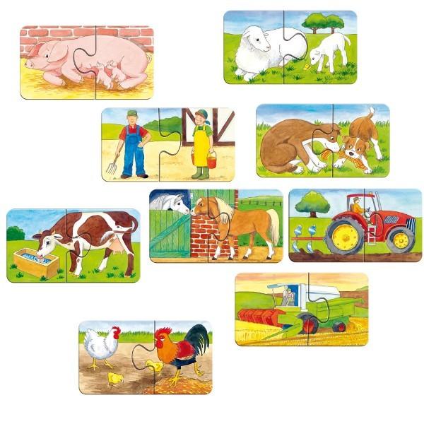 Ravensburger Dėlionė 9x2 vnt. - Gyvūnai ūkyje