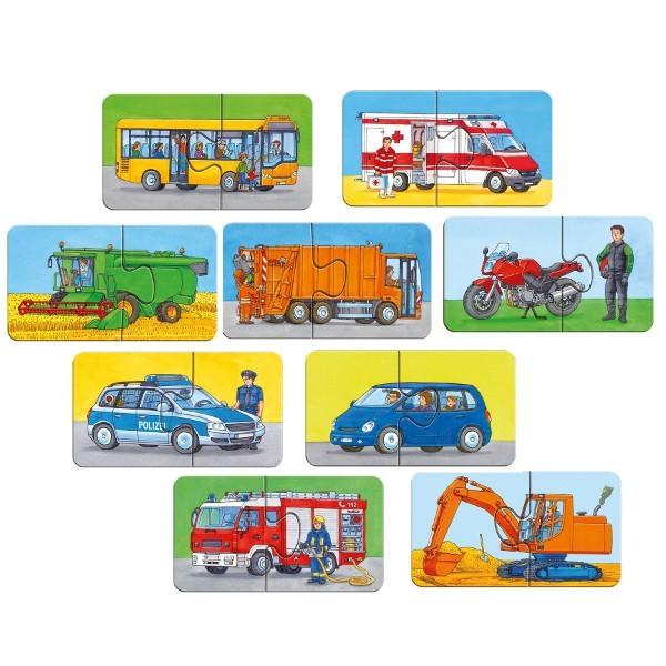 Ravensburger Dėlionė 9x2 vnt. - Transporto priemonės