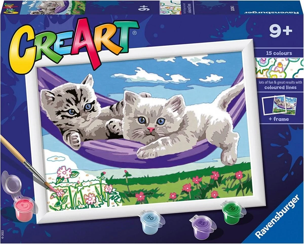 Ravensburger Rankdarbių rinkinys vaikams katinėliai hamake