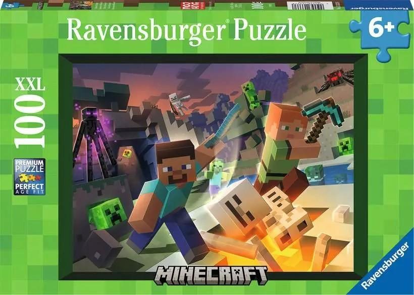 Ravensburger XXL Dėlionė 100 vnt. - Minecraft aprašymas - Prekės nuotrauka