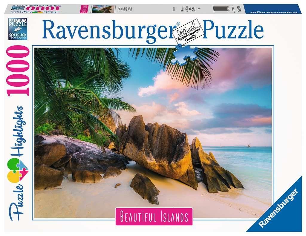 Ravensburger Dėlionė 1000 vnt. - Seišeliai aprašymas - Prekės nuotrauka