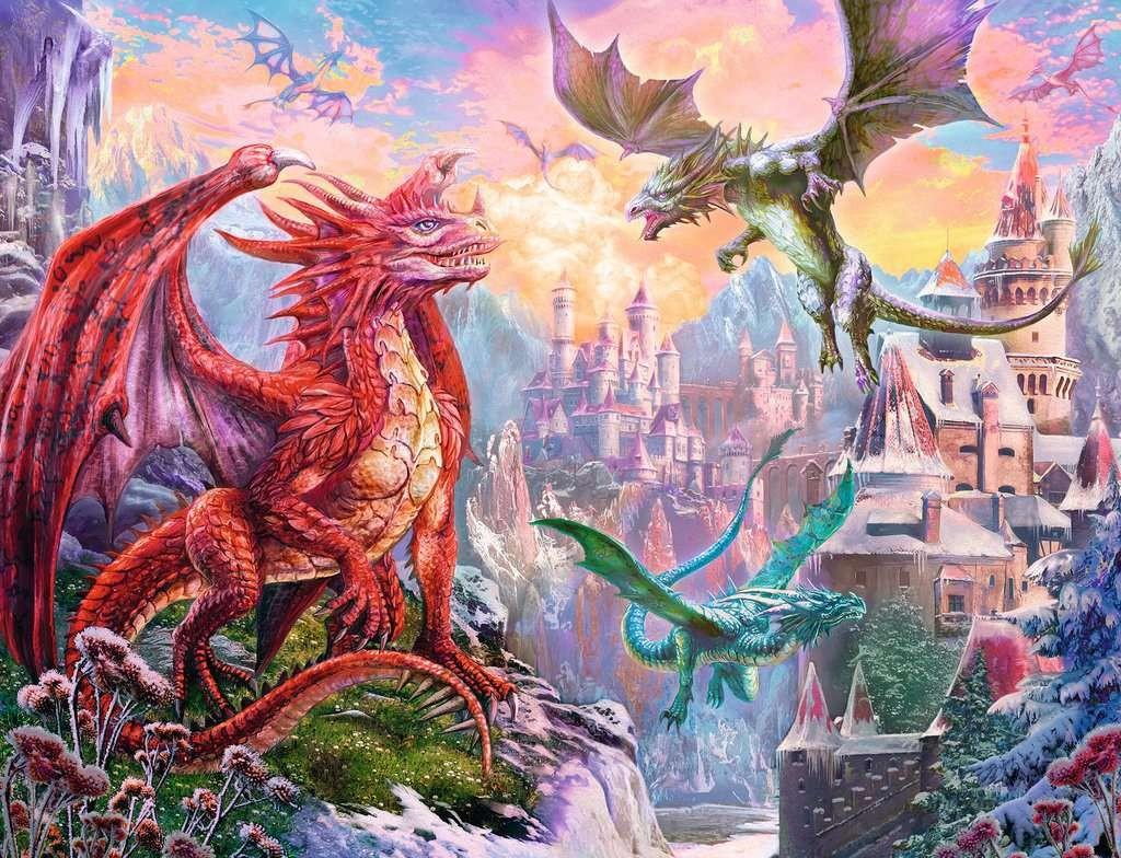 Ravensburger Dėlionė 2000 vnt. - Drakonai aprašymas - Prekės nuotrauka