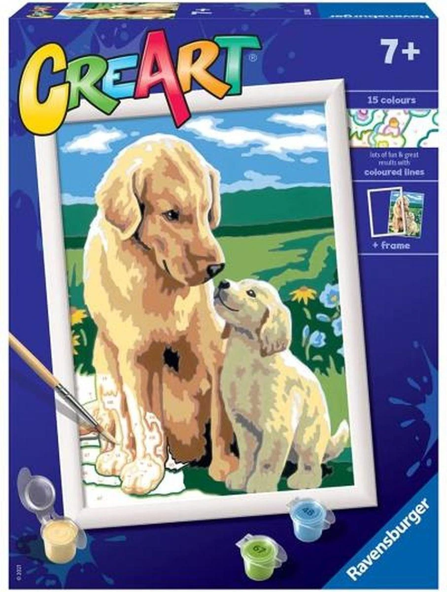 Ravensburger CreArt spalvinimo knygelė vaikams šuniukai
