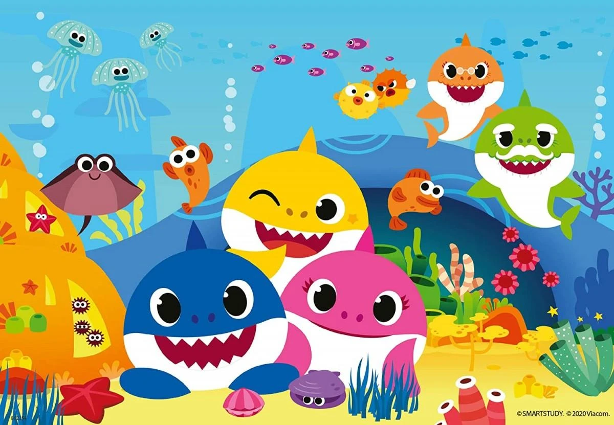Baby Shark 2 x 12 Puzzle - RAVENSBURGER dėlionė