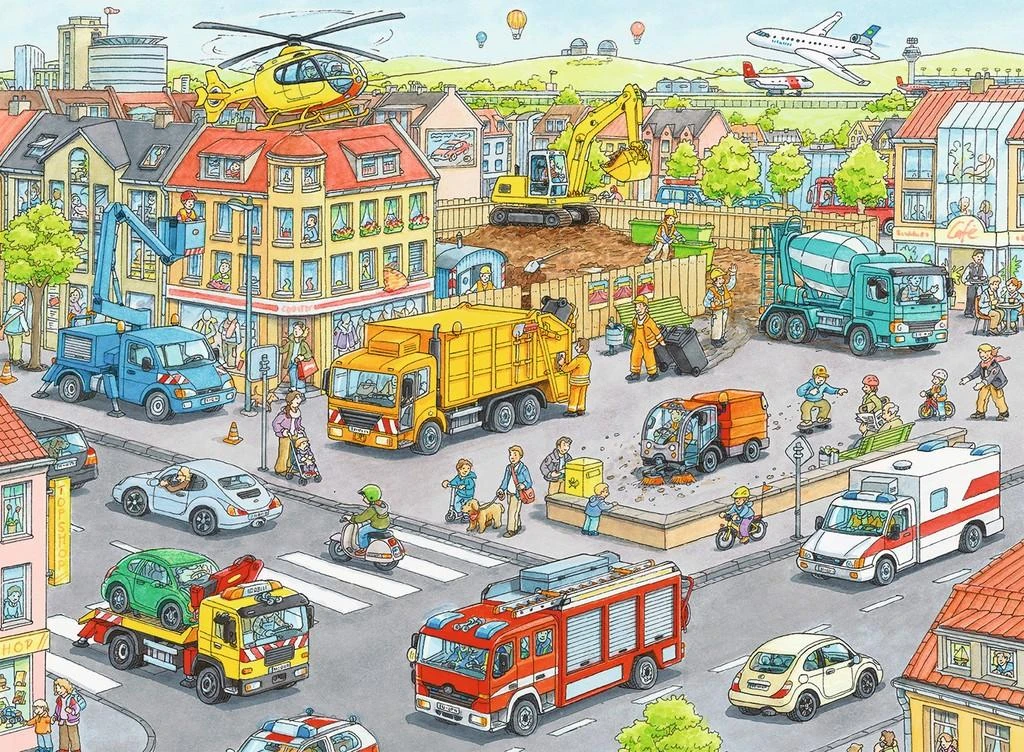Ravensburger Dėlionė 100 vnt. - Miestas aprašymas - Prekės nuotrauka