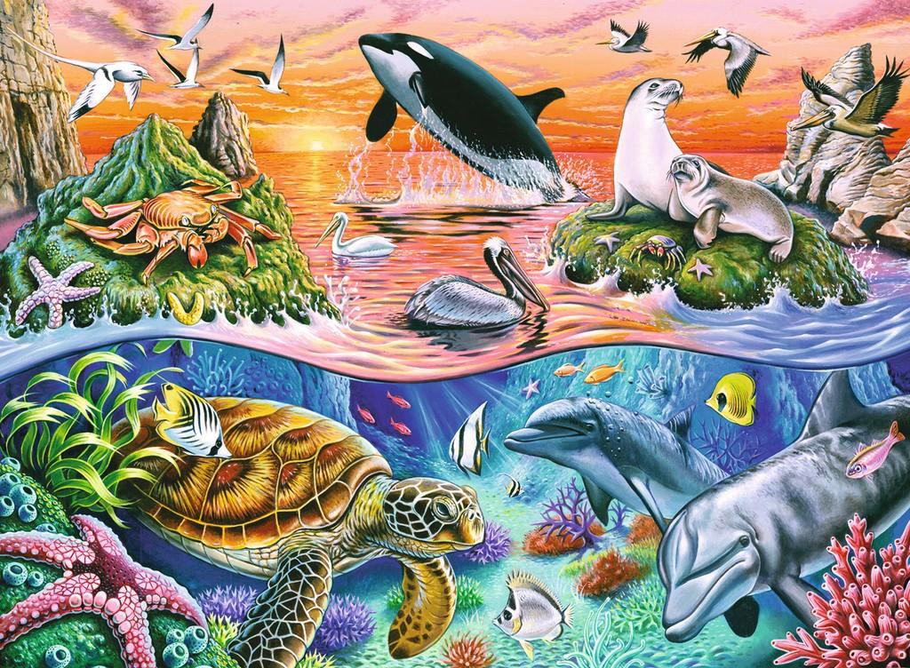 Ravensburger Dėlionė 100 vnt. - Vandenynas aprašymas - Prekės nuotrauka