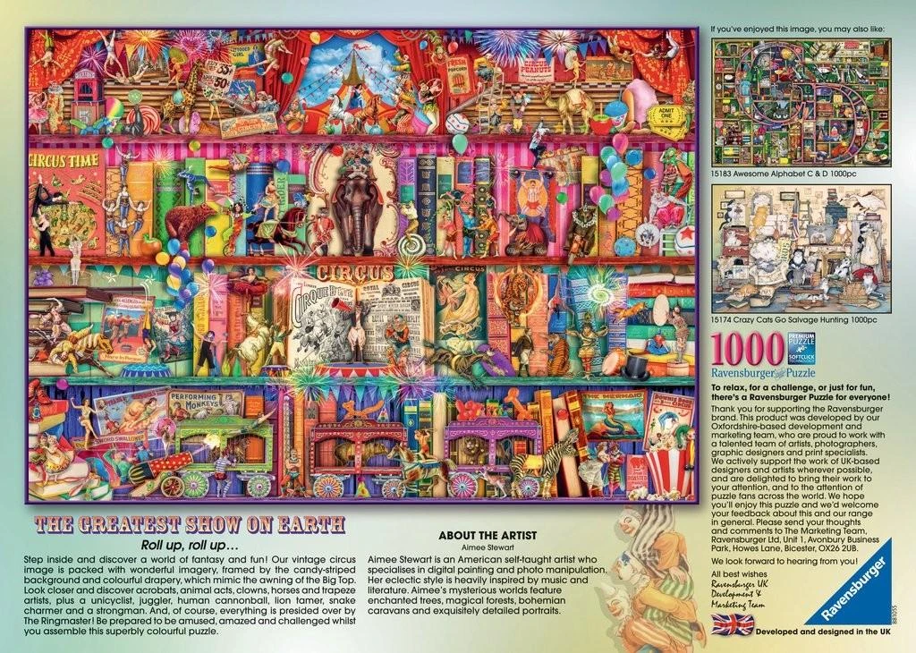 The Greatest Show on Earth 1000 Piece Puzzle - RAVENSBURGER dėlionė