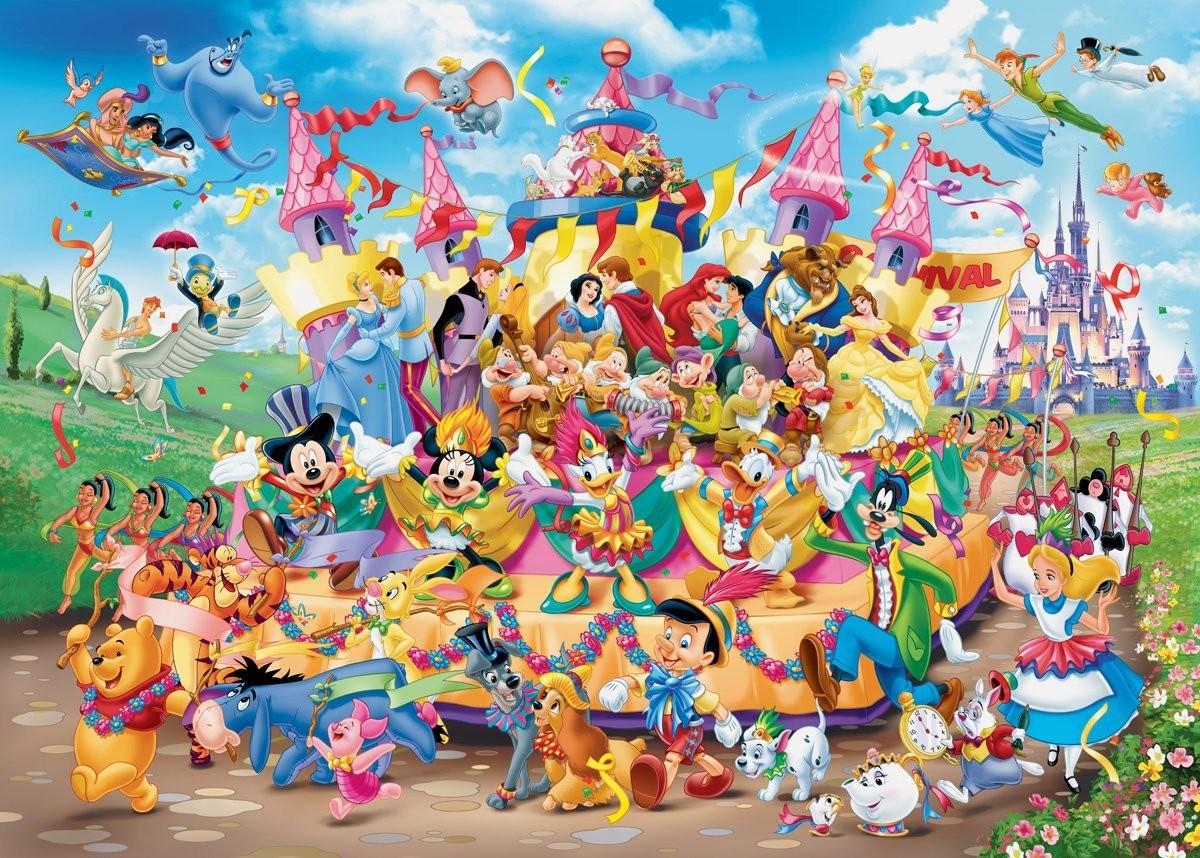 Ravensburger Dėlionė 1000 vnt. - Disney personažų karnavalas