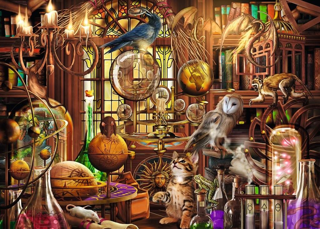 Ravensburger Dėlionė 1000 vnt. - Burtininko kambarys aprašymas - Prekės nuotrauka
