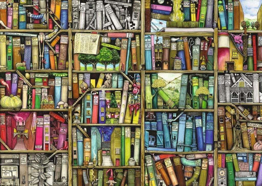 Ravensburger Dėlionė 1000 vnt. - Neįprastas knygynas aprašymas - Prekės nuotrauka