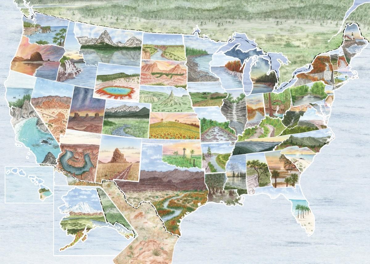 Ravensburger Dėlionė 1000 vnt. - Žemėlapis