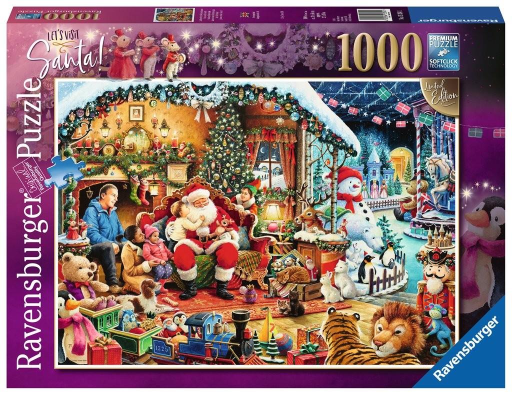 Ravensburger kalėdinė dėlionė Aplankykime Kalėdų Senelį, 1000 detalių