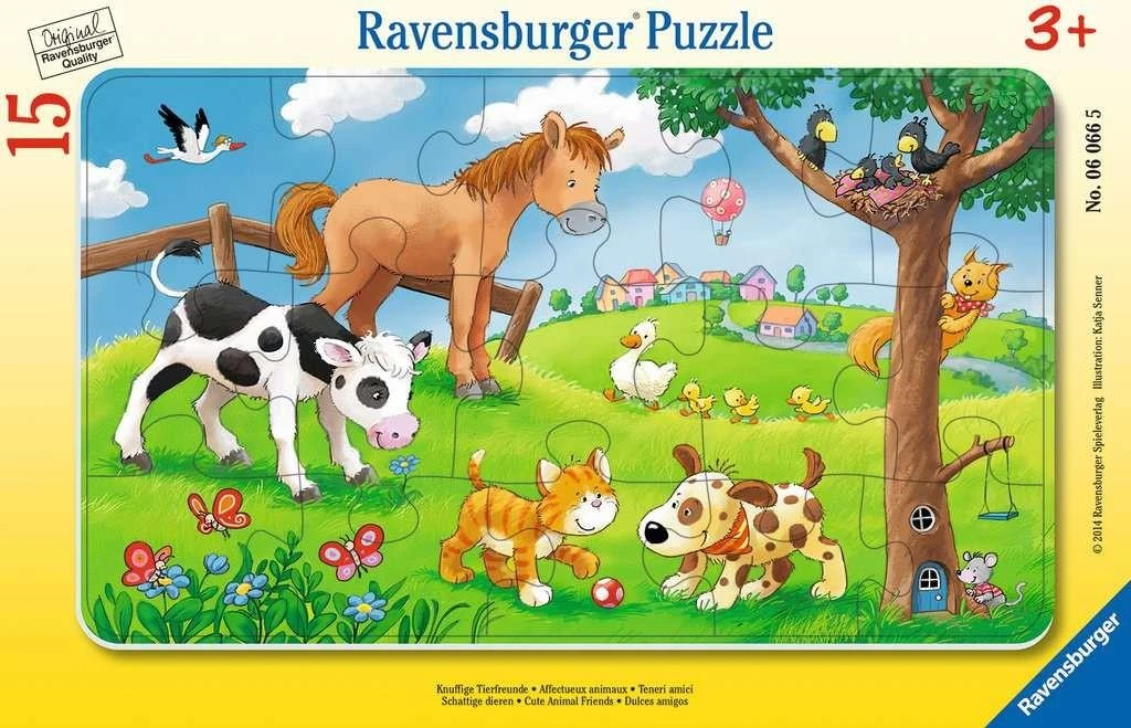 Ravensburger Dėlionė 15 vnt. - Mieli gyvūnai