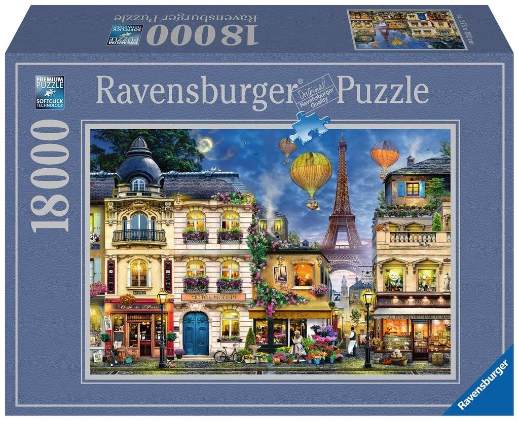 Ravensburger dėlionė „Vakarinis pasivaikščiojimas Paryžiuje“, 18000 det.