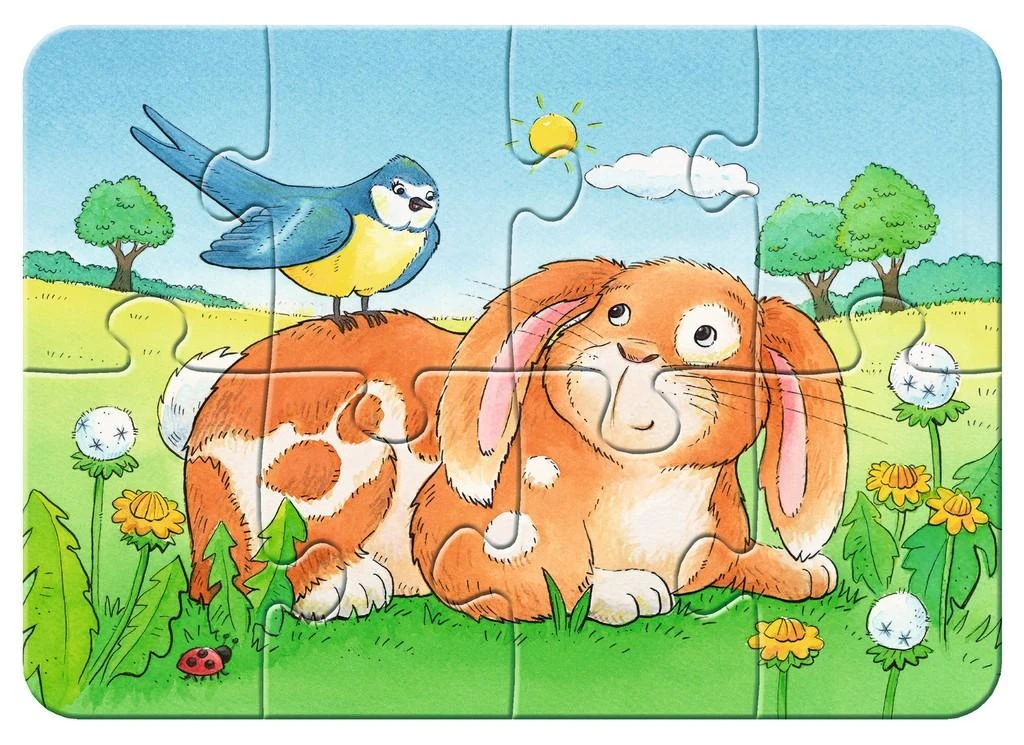Ravensburger Dėlionė 2/4/6/8 vnt. - Mieli gyvūnai
