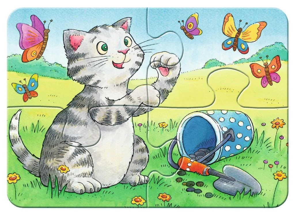 Ravensburger Dėlionė 2/4/6/8 vnt. - Mieli gyvūnai