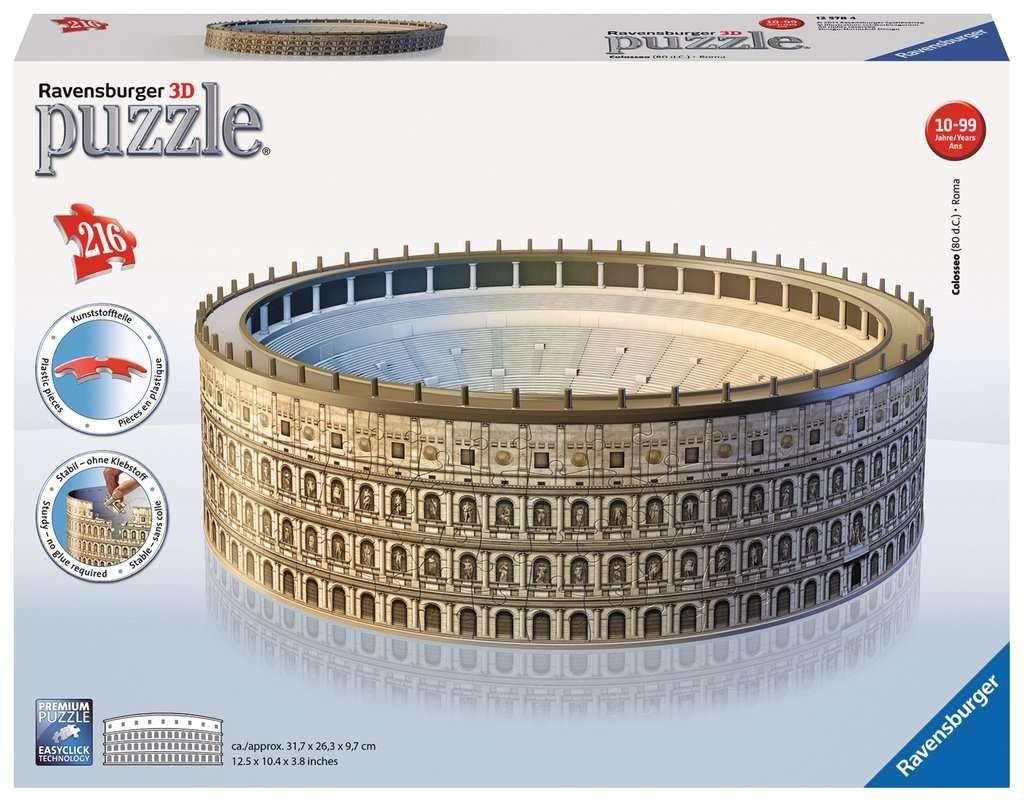 Ravensburger 3D dėlionė „Koliziejus naktį“ su šviesa, 262 det., nuo 8 m.
