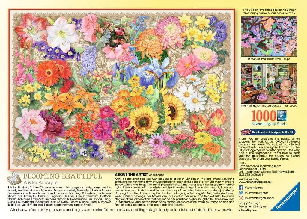 Ravensburger "2D" Dėlionė 1000 vnt. - Žydinčios gėlės