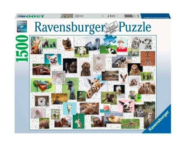 Ravensburger Dėlionė 1500 vnt. - Juokingi gyvūnai aprašymas - Prekės nuotrauka