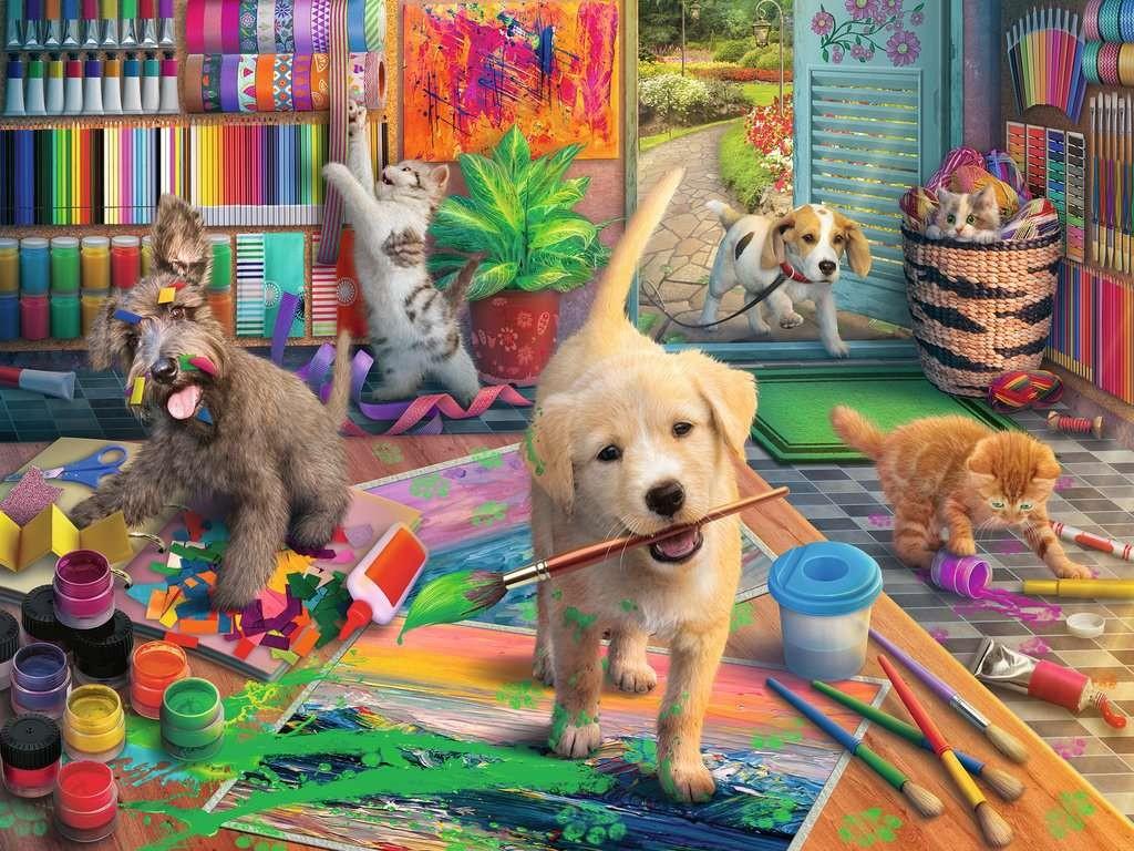 Ravensburger Dėlionė 750 vnt. - Mažieji menininkai aprašymas - Prekės nuotrauka