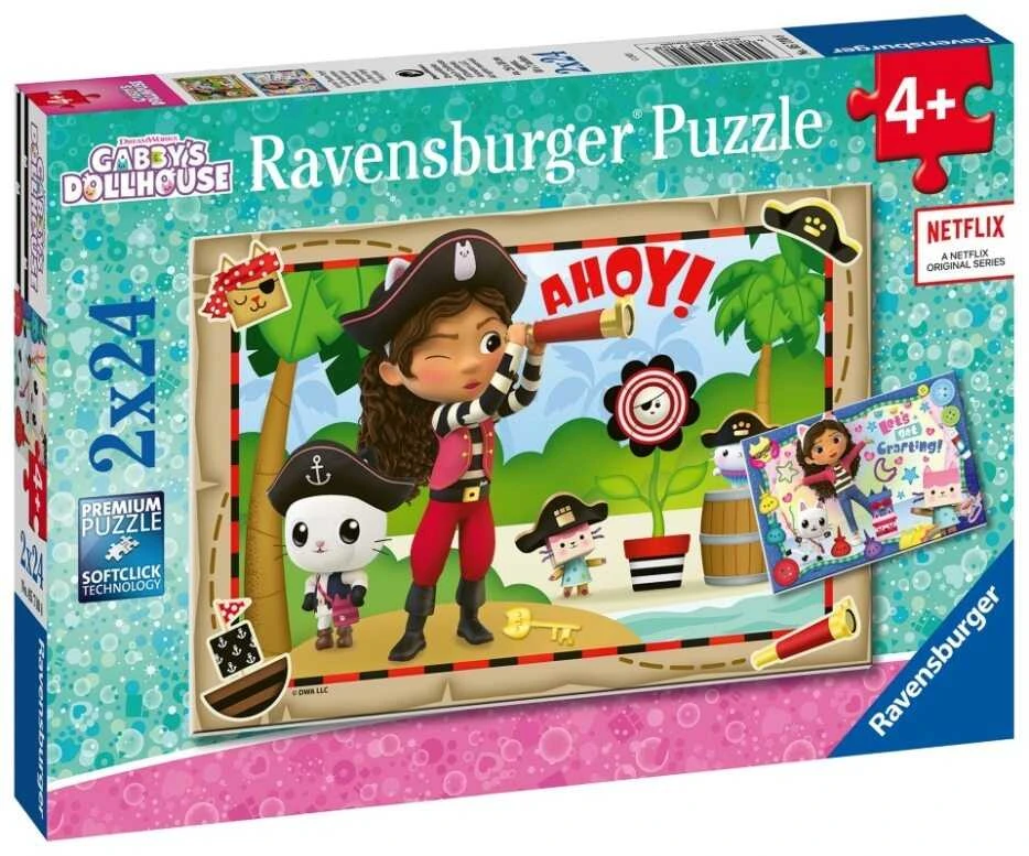 Ravensburger Gabby's Dollhouse Dėlionė 2x24 vnt.