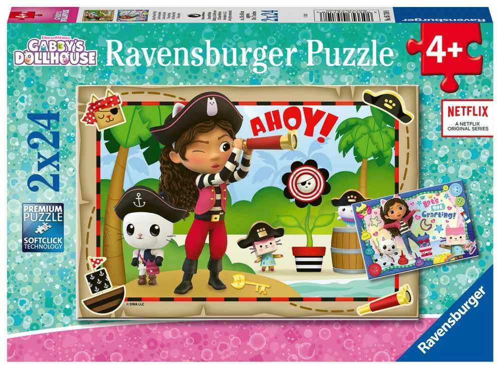 Ravensburger Gabby's Dollhouse Dėlionė 2x24 vnt.