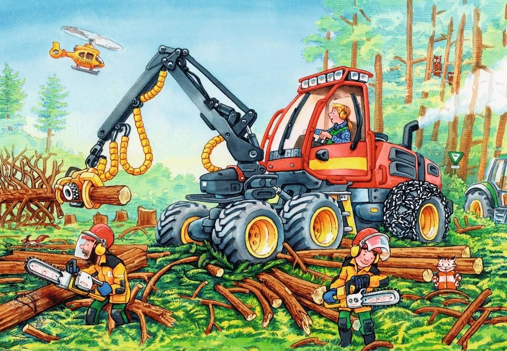 Ravensburger Dėlionė 2x24 vnt. - Traktoriai