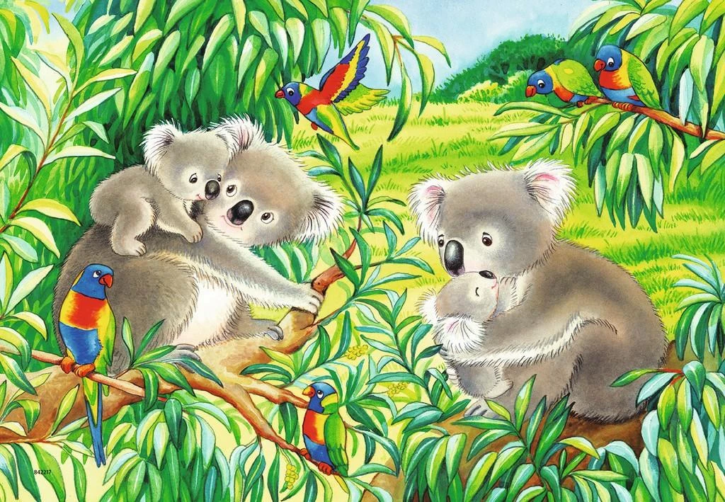 Ravensburger Dėlionė 2x24 vnt. - Mielos koalos ir pandos