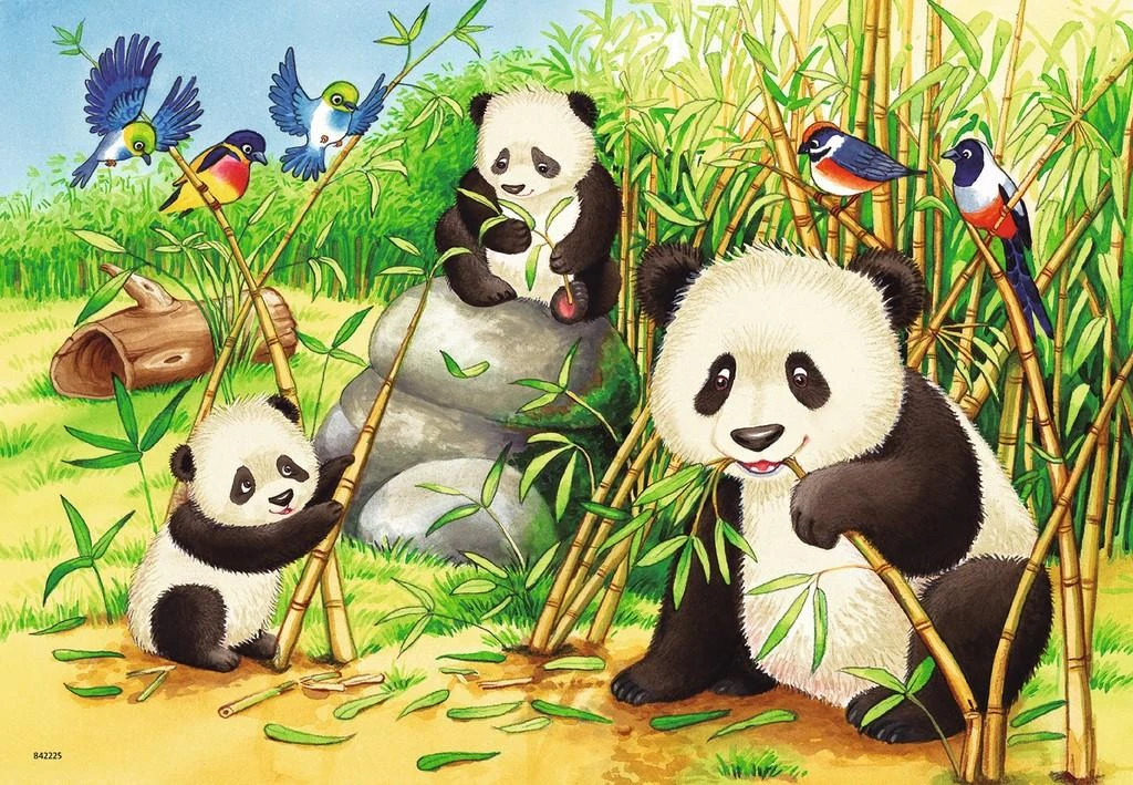 Ravensburger Dėlionė 2x24 vnt. - Mielos koalos ir pandos