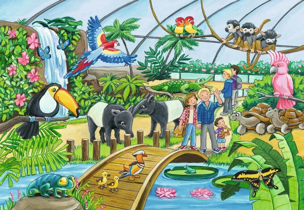 Ravensburger Dėlionė 2x24 vnt. - Sveiki atvykę į zoologijos sodą
