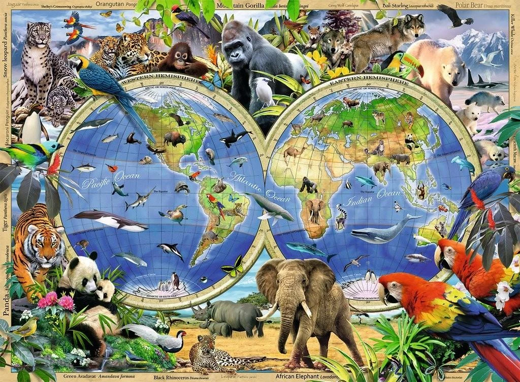 Ravensburger Dėlionė 300 vnt. - Laukinės gamtos pasaulis aprašymas - Prekės nuotrauka