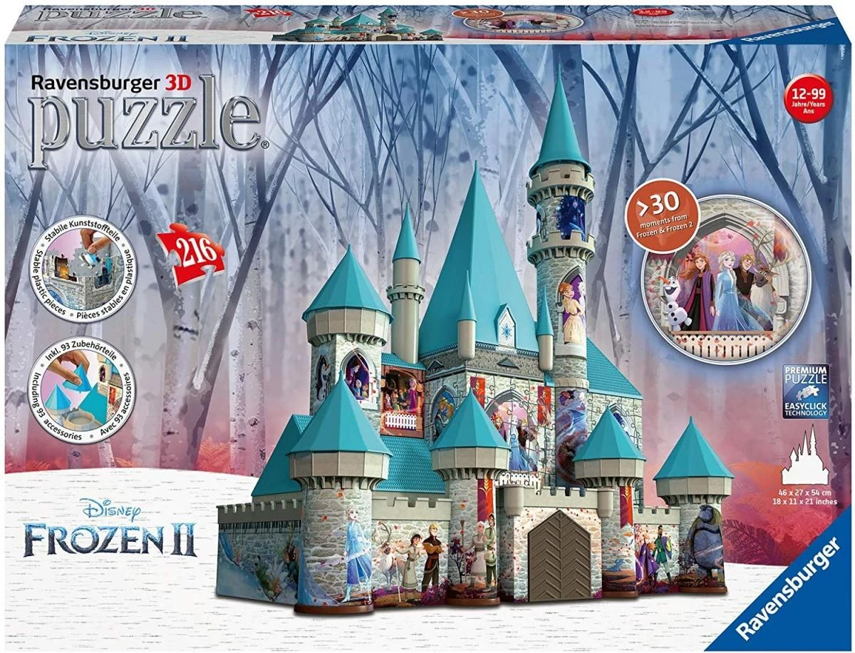 3D Puzzle 216: Frozen II Disney Castle - RAVENSBURGER dėlionė