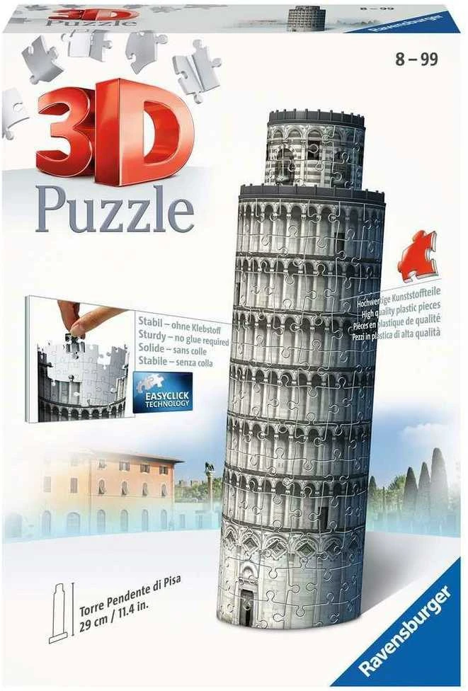 RAVENSBURGER 3D mini dėlionė Pizos bokštas, 54d, 11247
