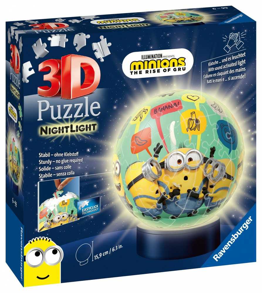 Ravensburger 3D dėlionė-naktinė lempa „Pimpačiukai 2“, 74 det., nuo 6 m.