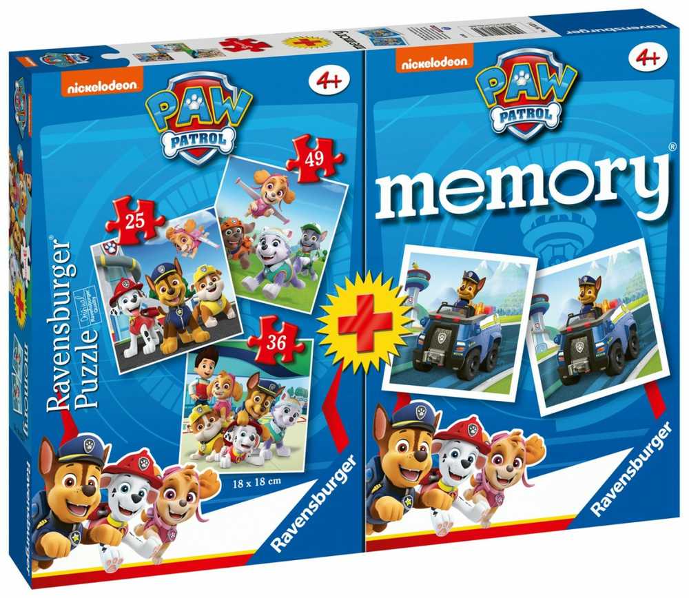 Dėlionė Ravensburger Ravensburger Paw Patrol Multiple - 3 galvosūkiai ir